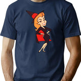 Bewitched Samantha Premium Heavyweight Cotton T-Shirt - Navy