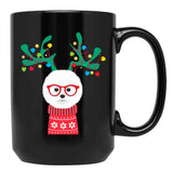 Bichon Frise Funny Holiday Xmas Christmas Black Coffee Mug, Gift Coffee Mug