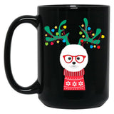 Bichon Frise Funny Holiday Xmas Christmas Black Coffee Mug, Gift Coffee Mug