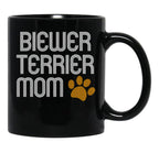 Biewer Terrier Mom Black Coffee Mug, Gift Coffee Mug - Black