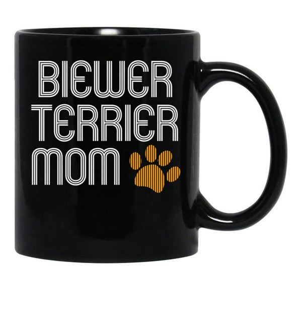 Biewer Terrier Mom Black Coffee Mug, Gift Coffee Mug - Black