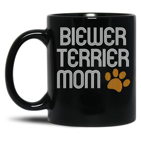 Biewer Terrier Mom Black Coffee Mug, Gift Coffee Mug - Black