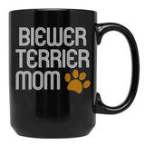 Biewer Terrier Mom Black Coffee Mug, Gift Coffee Mug