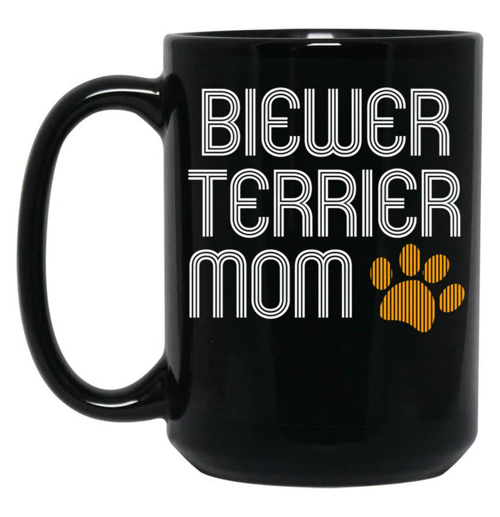 Biewer Terrier Mom Black Coffee Mug, Gift Coffee Mug