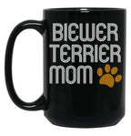Biewer Terrier Mom Black Coffee Mug, Gift Coffee Mug