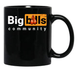 Big Balls Community Funny Inaproppriate Badass Dad Black Coffee Mug, Gift Coffee Mug - Black