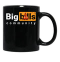 Big Balls Community Funny Inaproppriate Badass Dad Black Coffee Mug, Gift Coffee Mug - Black