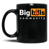 Big Balls Community Funny Inaproppriate Badass Dad Black Coffee Mug, Gift Coffee Mug - Black