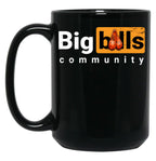 Big Balls Community Funny Inaproppriate Badass Dad Black Coffee Mug, Gift Coffee Mug