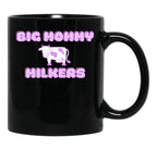 Big Mommy Milkers Cow Design Black Coffee Mug, Gift Coffee Mug - Black