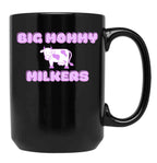 Big Mommy Milkers Cow Design Black Coffee Mug, Gift Coffee Mug