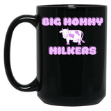 Big Mommy Milkers Cow Design Black Coffee Mug, Gift Coffee Mug