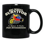 Big Wheel Survivor Black Coffee Mug, Gift Coffee Mug - Black