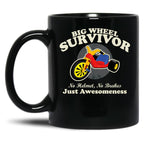 Big Wheel Survivor Black Coffee Mug, Gift Coffee Mug