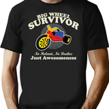 Big Wheel Survivor Premium Heavyweight Cotton T-Shirt - Black