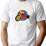 Big Wheel Survivor Premium Heavyweight Cotton T-Shirt - White