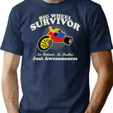 Big Wheel Survivor Premium Heavyweight Cotton T-Shirt - Navy