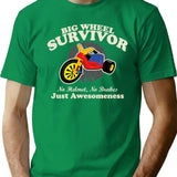 Big Wheel Survivor Premium Heavyweight Cotton T-Shirt - Green