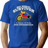 Big Wheel Survivor Premium Heavyweight Cotton T-Shirt - Blue