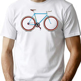 Bike T-Shirt for Men & Women, T-Shirts Graphic Tee - White