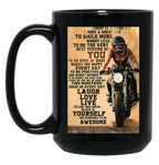 Biker Today Is A Good Day To Have A Great Day Poster Black Coffee Mug