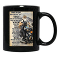 Biker While On This Ride Called Life Poster Black Coffee Mug - Black