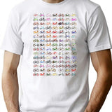 Bikes T-Shirt for Men & Women, T-Shirts Graphic Tee - White