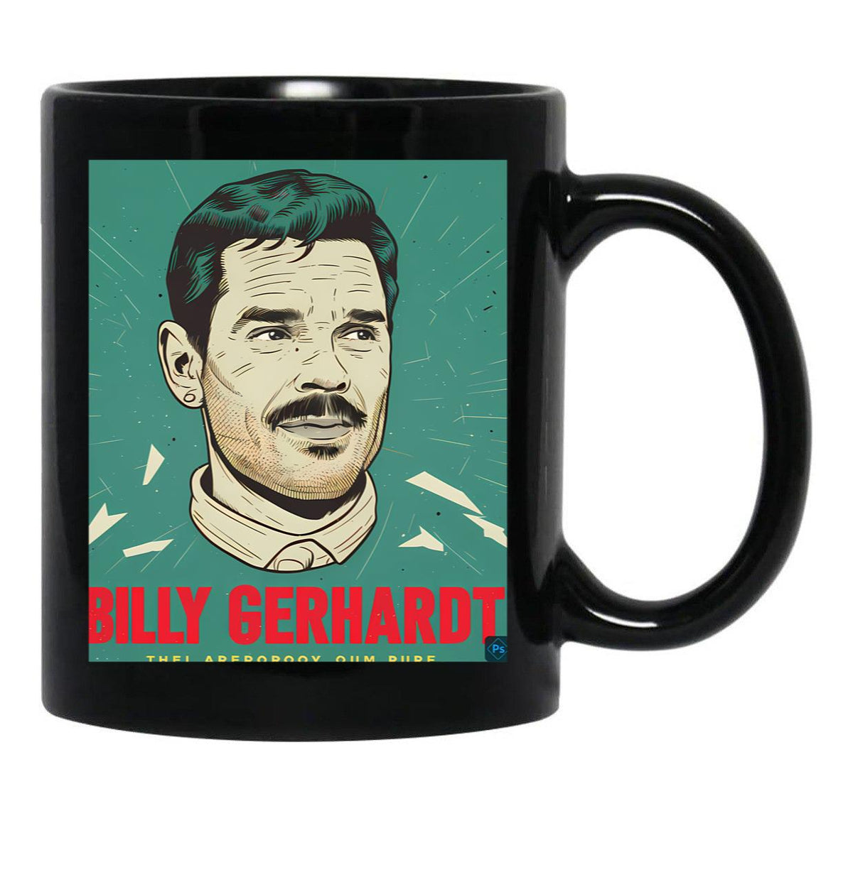 Billy Gerhardt Black Coffee Mug, Gift Coffee Mug - Black