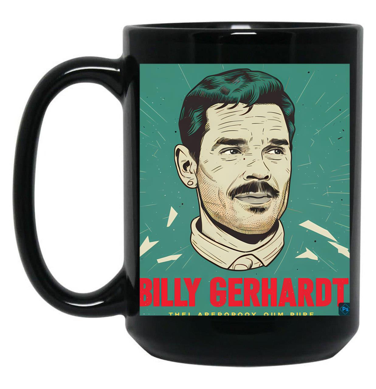 Billy Gerhardt Black Coffee Mug, Gift Coffee Mug