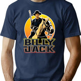 Billy Jack One Man Becomes The Law Premium Heavyweight Cotton T-Shirt - Navy