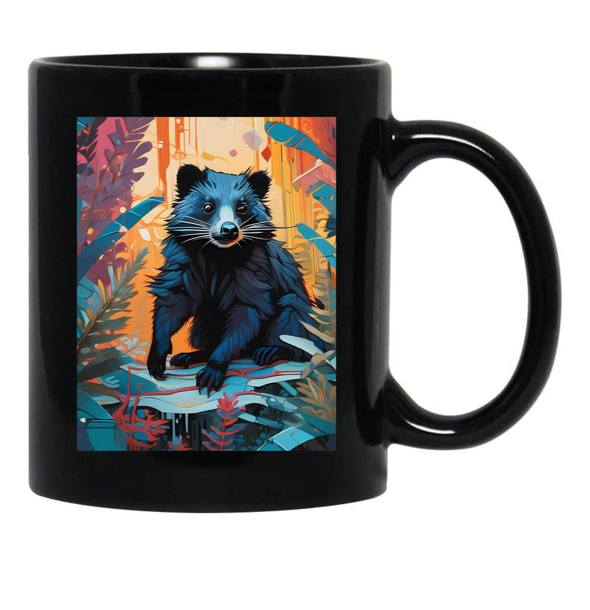 Binturong Black Coffee Mug, Gift Coffee Mug - Black