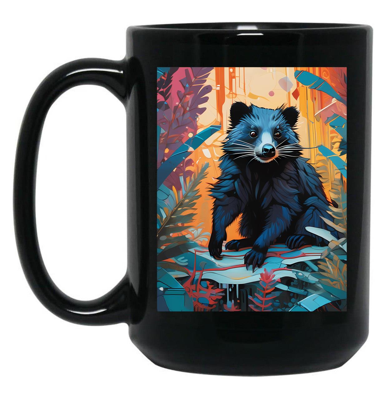 Binturong Black Coffee Mug, Gift Coffee Mug