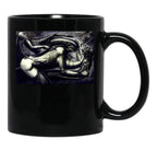 Biomechanical Tattoos Black Coffee Mug, Gift Coffee Mug - Black