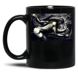 Biomechanical Tattoos Black Coffee Mug, Gift Coffee Mug - Black