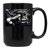 Biomechanical Tattoos Black Coffee Mug, Gift Coffee Mug