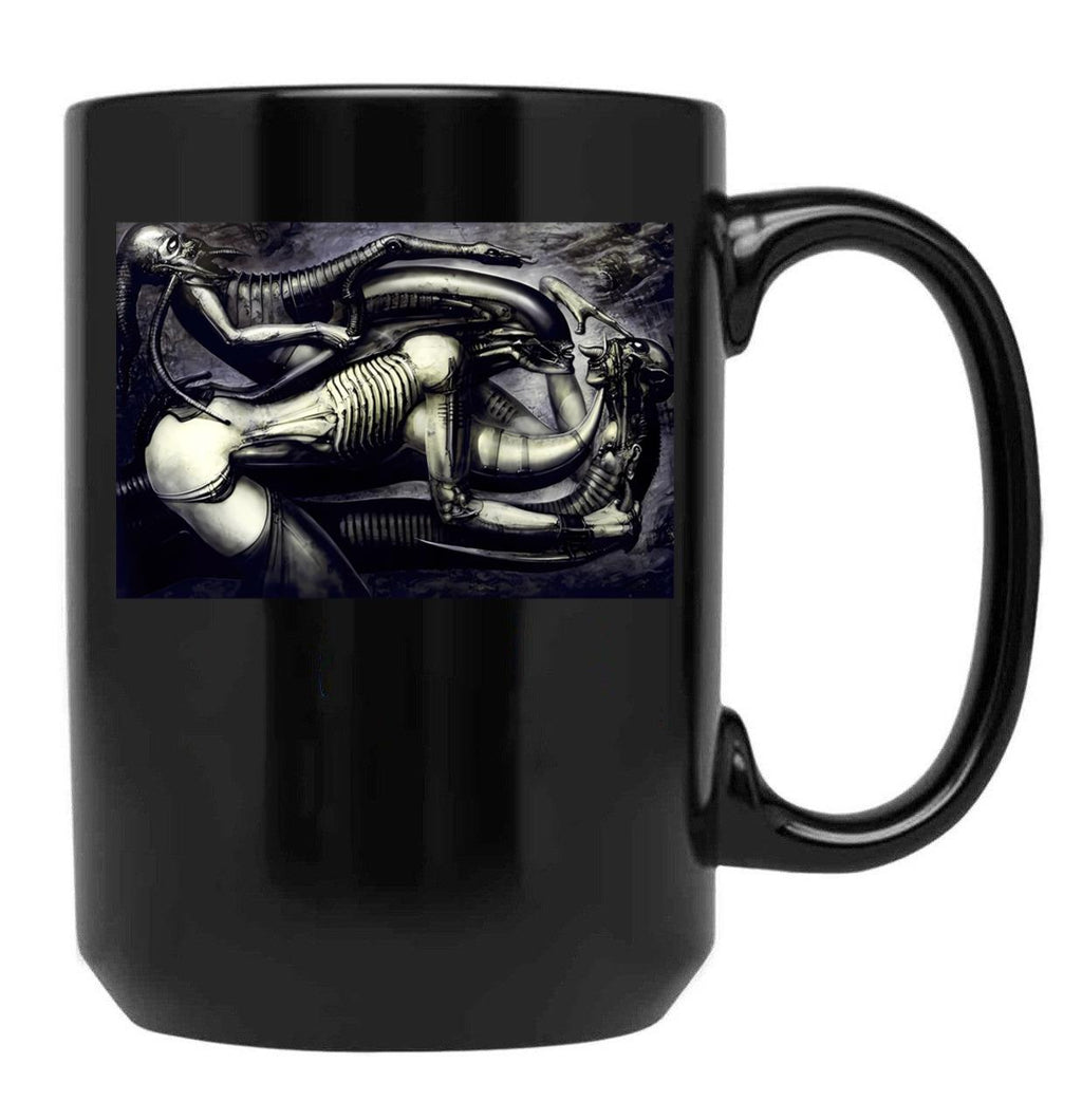 Biomechanical Tattoos Black Coffee Mug, Gift Coffee Mug
