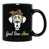 Birthday And Mother'S Day Gift-Great Dane Mom Black Coffee Mug, Gift Coffee Mug - Black