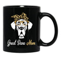 Birthday And Mother'S Day Gift-Great Dane Mom Black Coffee Mug, Gift Coffee Mug - Black