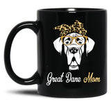 Birthday And Mother'S Day Gift-Great Dane Mom Black Coffee Mug, Gift Coffee Mug - Black