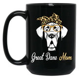 Birthday And Mother'S Day Gift-Great Dane Mom Black Coffee Mug, Gift Coffee Mug