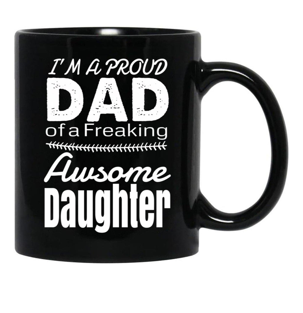Birthday Idea To Awsome Fatherglad Father Appreciative Father Black Coffee Mug - Black