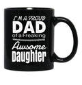 Birthday Idea To Awsome Fatherglad Father Appreciative Father Black Coffee Mug - Black