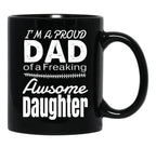 Birthday Idea To Awsome Fatherglad Father Appreciative Father Black Coffee Mug - Black