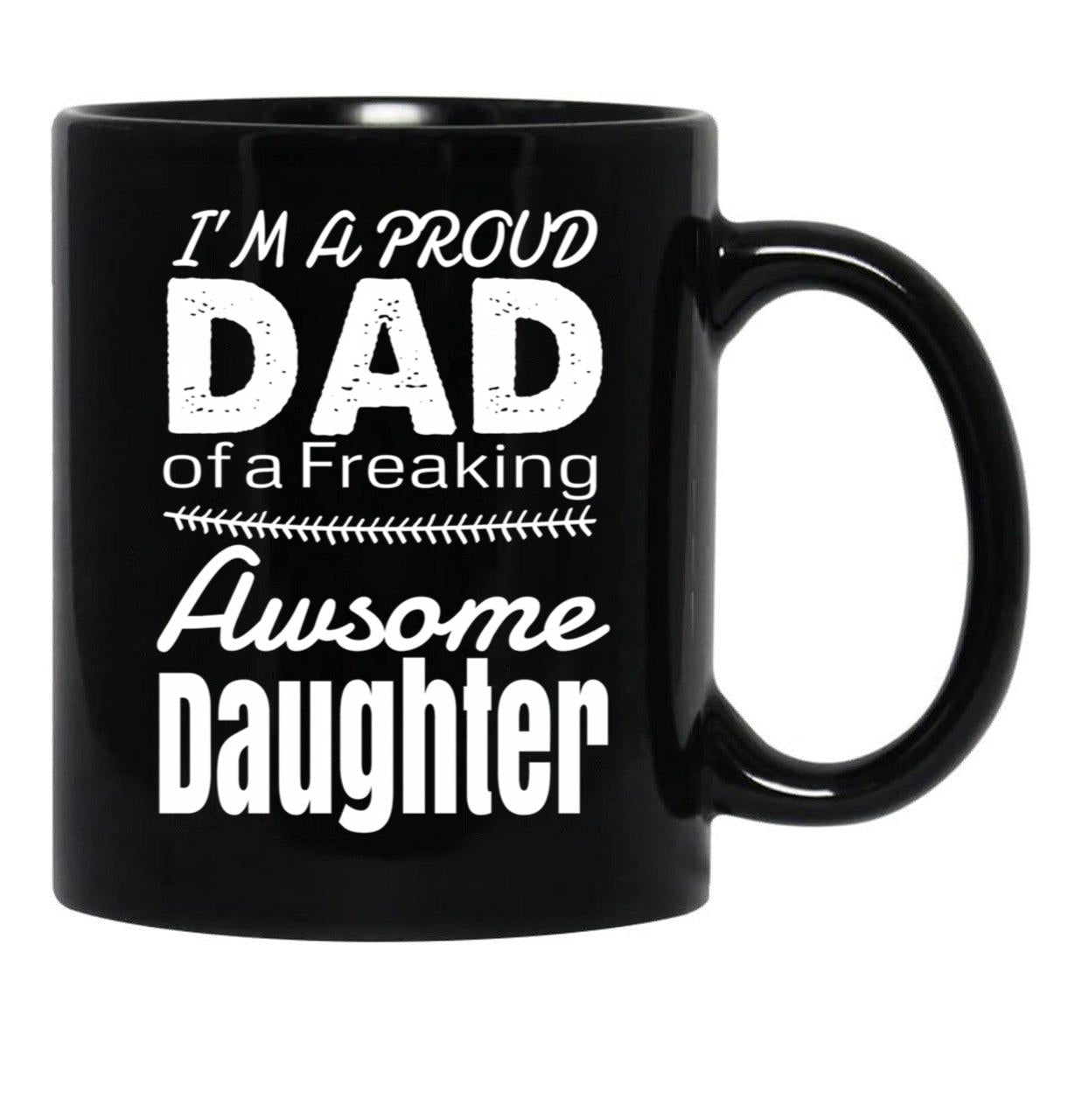Birthday Idea To Awsome Fatherglad Father Appreciative Father Black Coffee Mug - Black