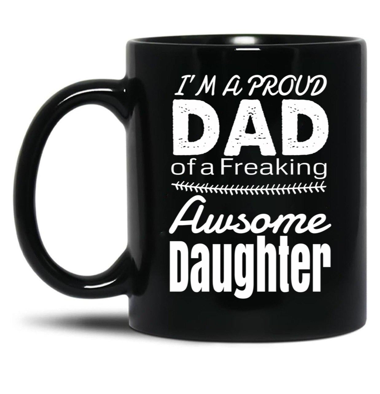 Birthday Idea To Awsome Fatherglad Father Appreciative Father Black Coffee Mug