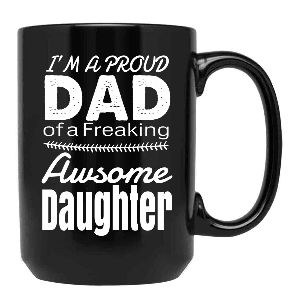 Birthday Idea To Awsome Fatherglad Father Appreciative Father Black Coffee Mug - Black