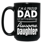 Birthday Idea To Awsome Fatherglad Father Appreciative Father Black Coffee Mug