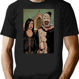 Birthday Gift Terrifier Horror Movie Art Retro Wave T-Shirt for Men & Women, T-Shirts Graphic Tee - Black