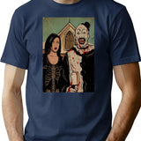 Birthday Gift Terrifier Horror Movie Art Retro Wave T-Shirt for Men & Women, T-Shirts Graphic Tee - Navy
