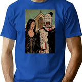 Birthday Gift Terrifier Horror Movie Art Retro Wave T-Shirt for Men & Women, T-Shirts Graphic Tee - Blue